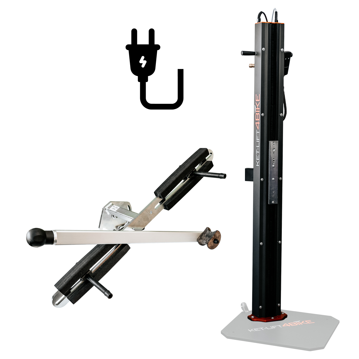 Bike repair stand electric with mounting clamp Tip-Top 3-Punkt