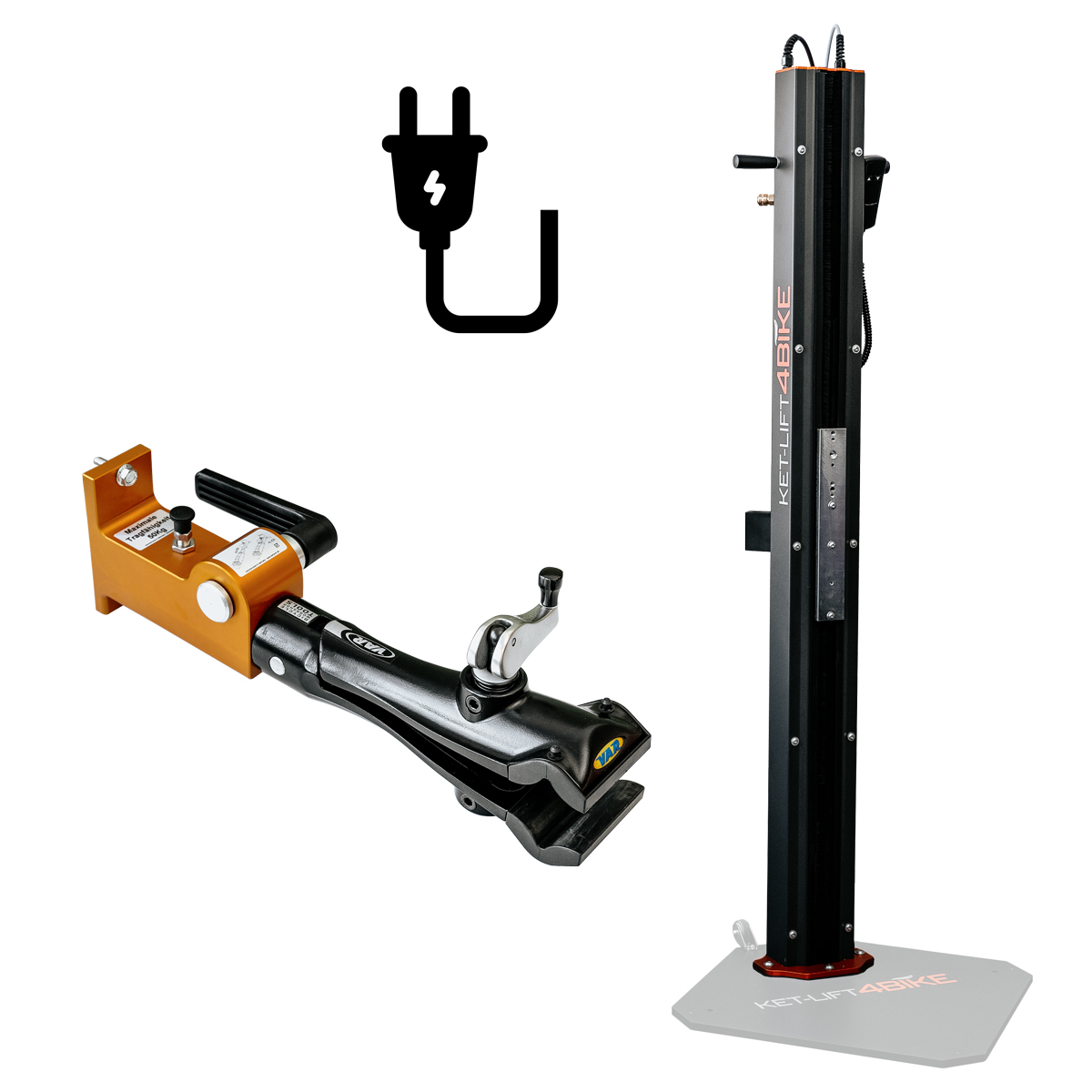 Bike repair stand electric with mounting clamp VAR