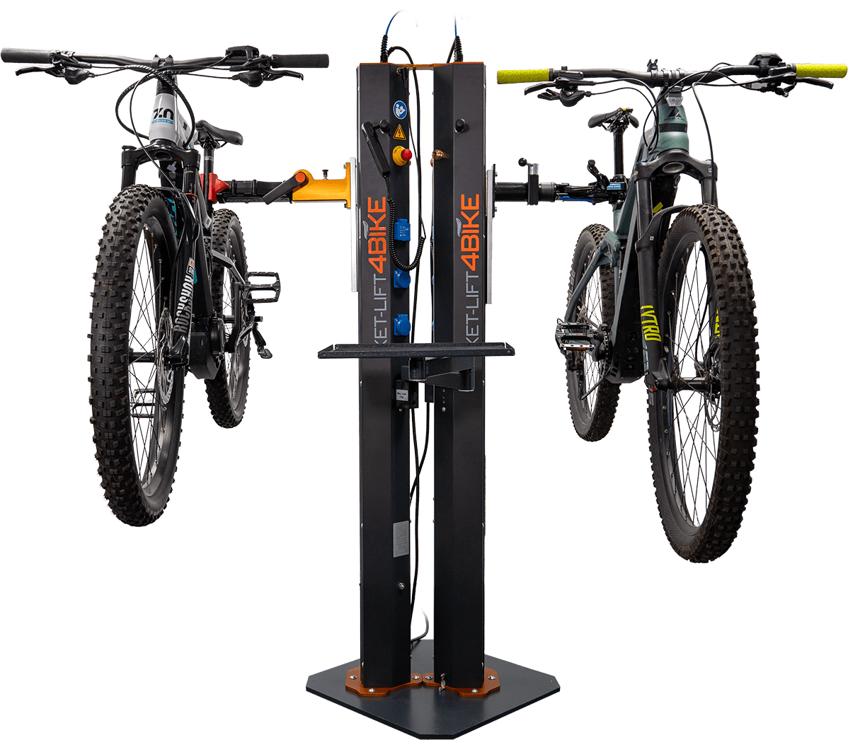 Electric bike repair stand with e-bike / MTB